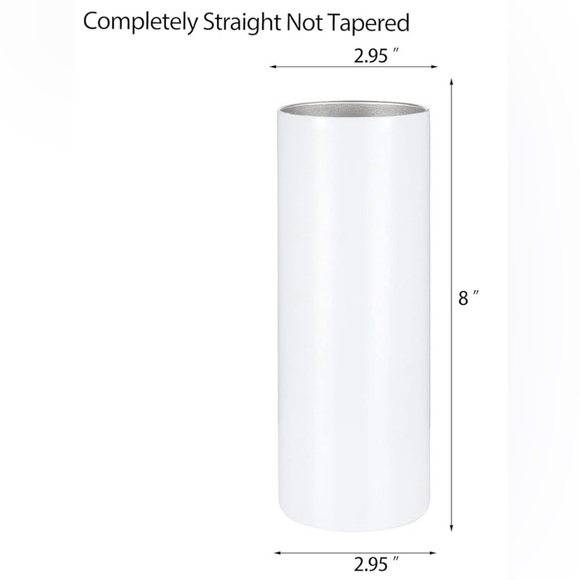 Sublimation Tumblers (Set of 6) for Heat Transfer, Stainless Steel Travel Mug - Picture 2 of 3